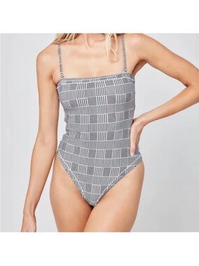 L*space La Femme One-piece Bitsy Swimsuit, black/white Size small
